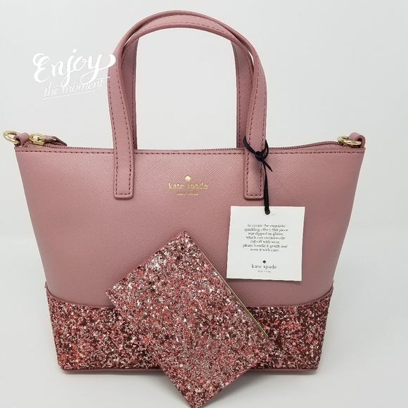 Nwt kate spade glitter set ina greta court card - Picture 2 of 8